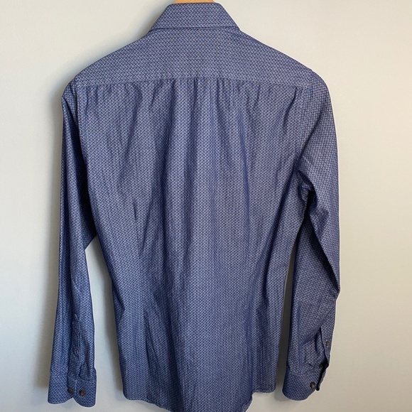 RW & Co. Tailored Fit Men's Patterned Button Up Long Sleeve Shirt Size XS - Picture 4 of 11